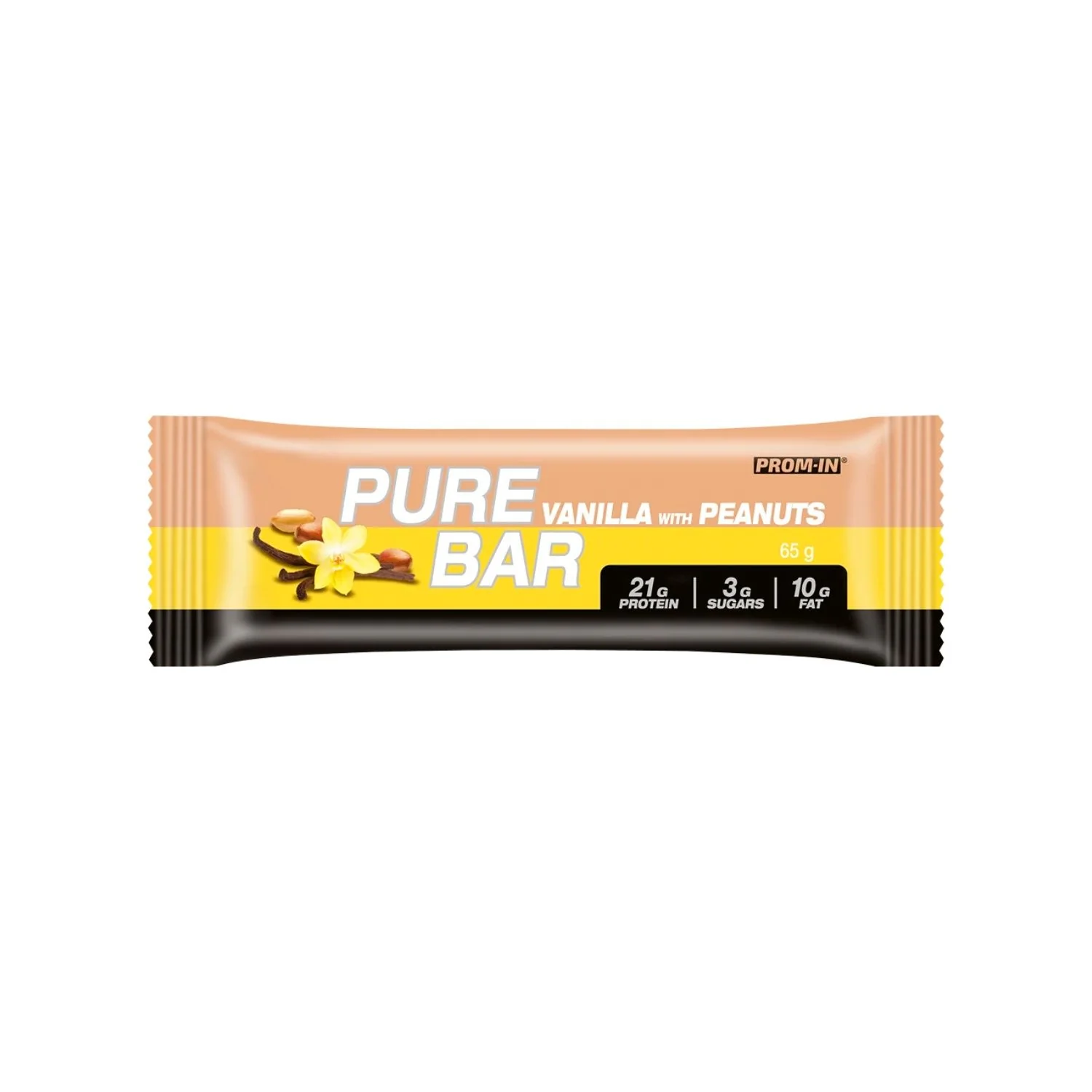 PROM-IN Pure Bar Vanilka s arašídy 65 g
