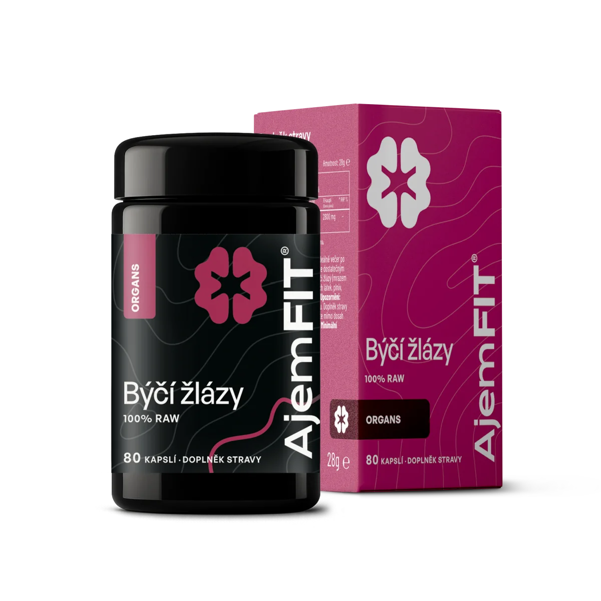 AjemFIT Raw Býčí Žlázy - 240 kapslí - 84g