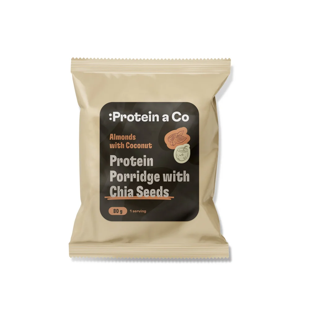 Protein a Co Proteinová kaše s chia 80 g Kokos s mandlí