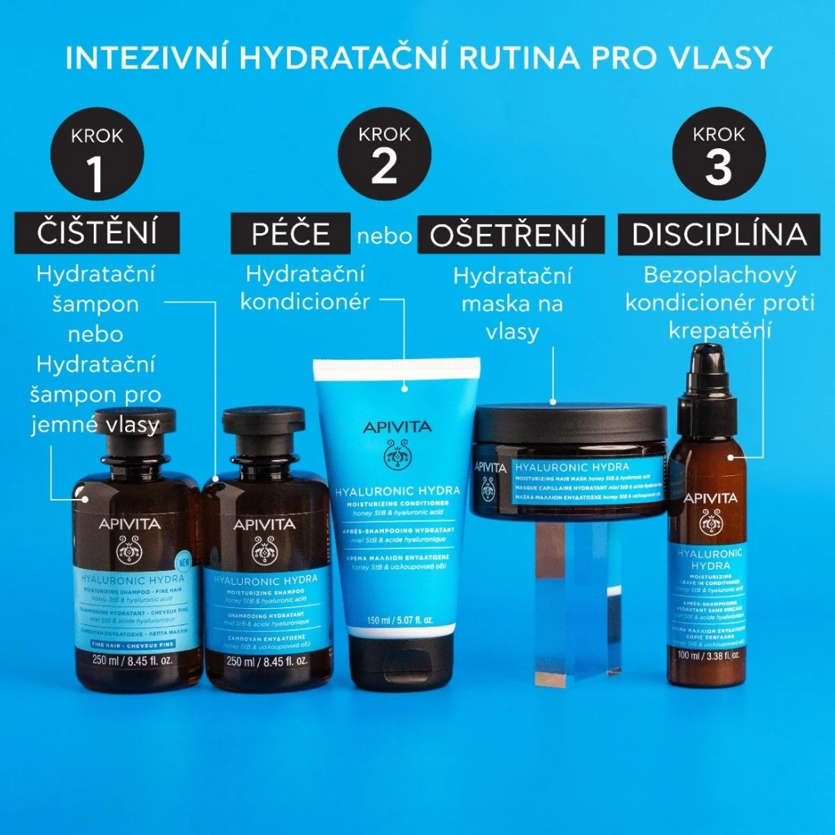 APIVITA Hyaluronic Hydra maska na vlasy 200 ml