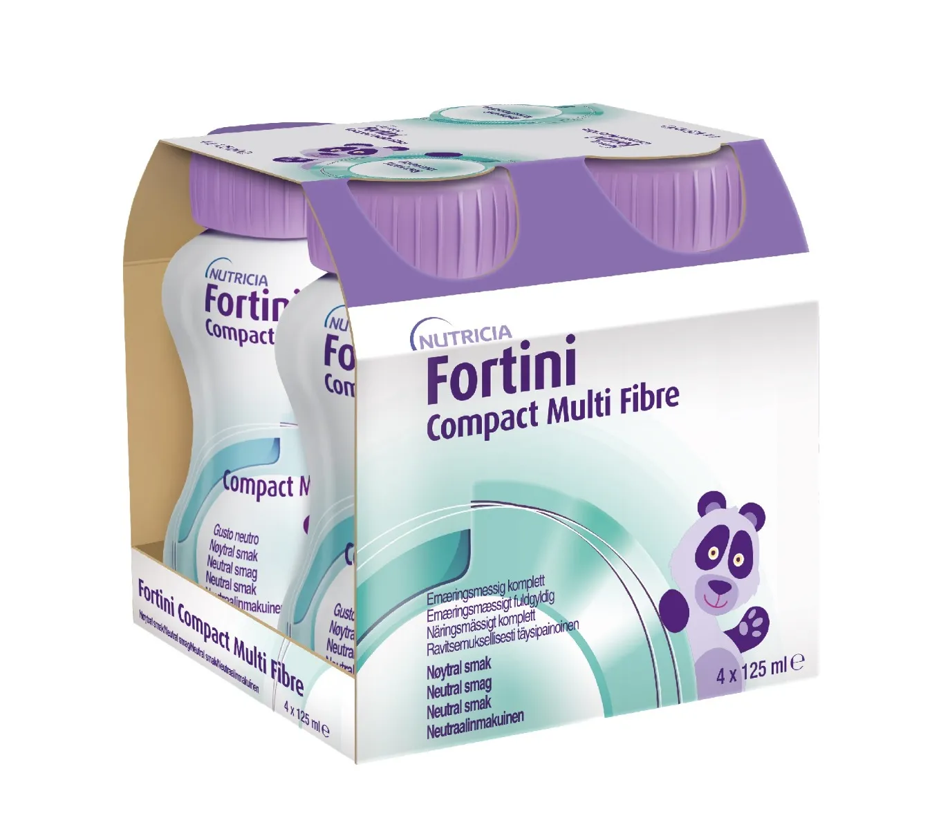 Fortini Compact Pro děti s vlákninou Neutral 4x125 ml