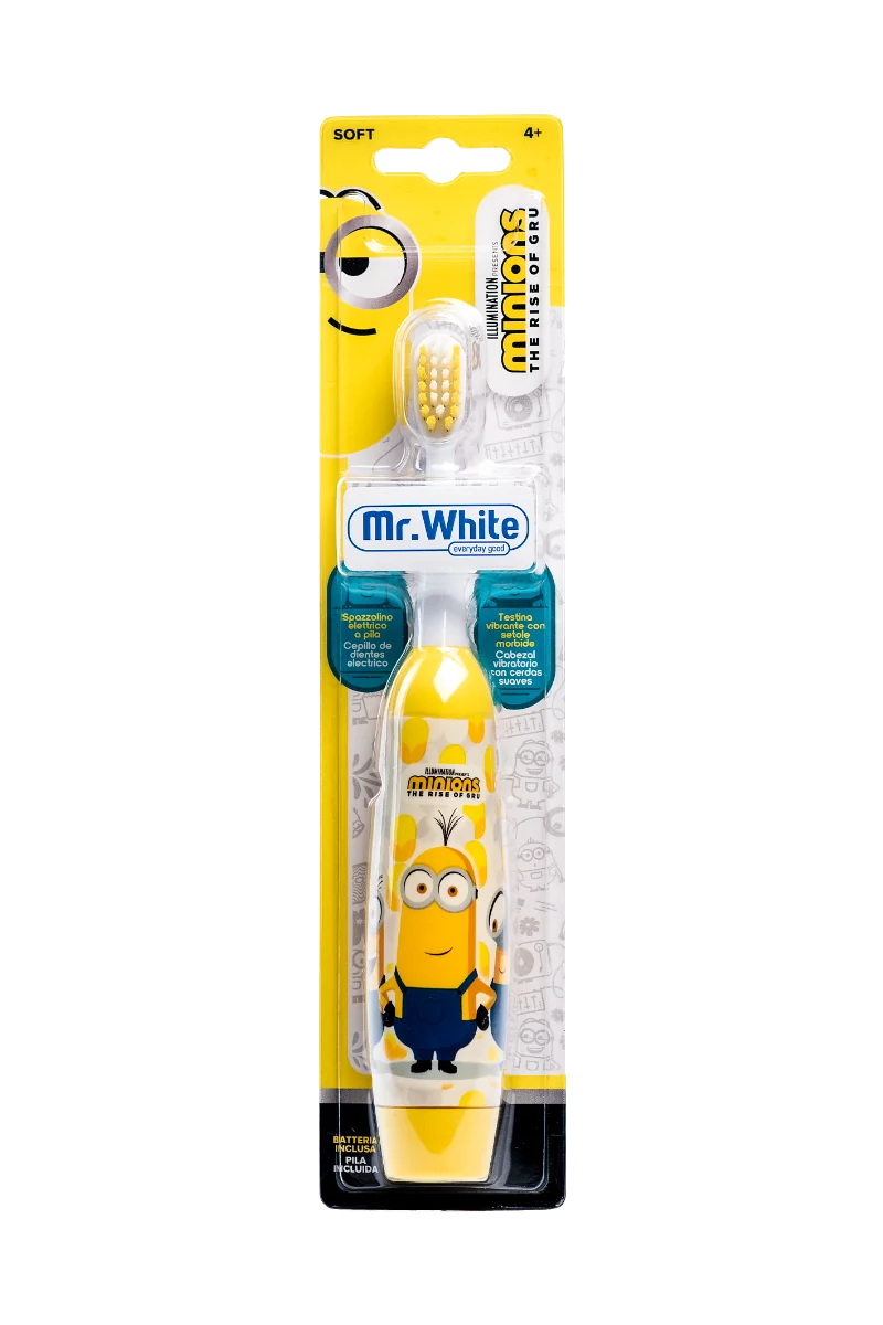 Mr. White Mimoň SOFT dětský zubní kartáček bateriový