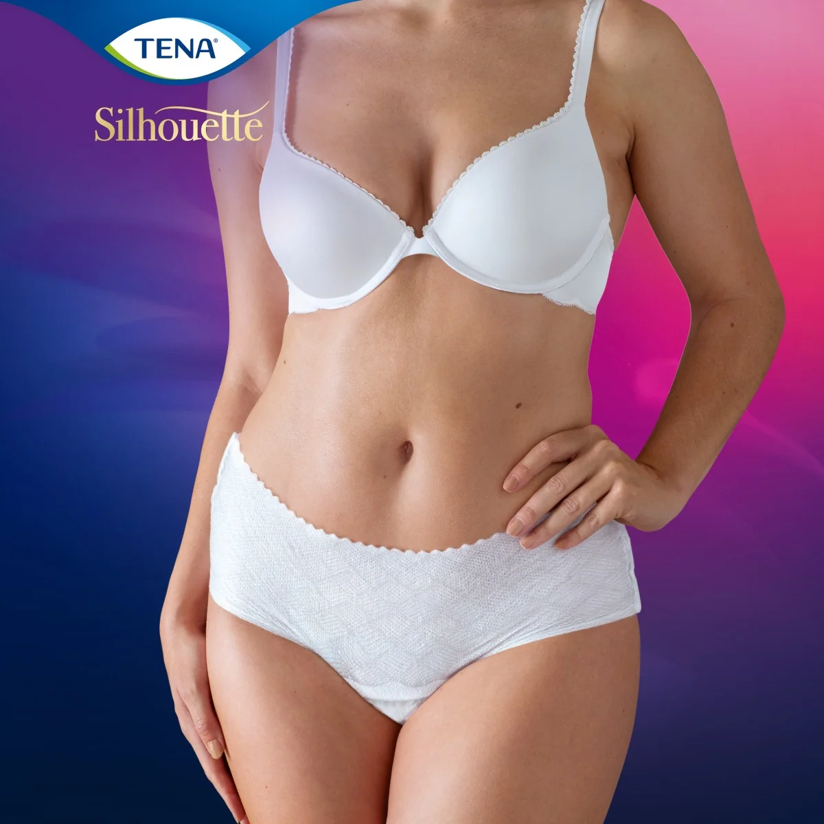 Tena Silhouette Low Waist Blanc vel. M inkontinenční kalhotky 12 ks