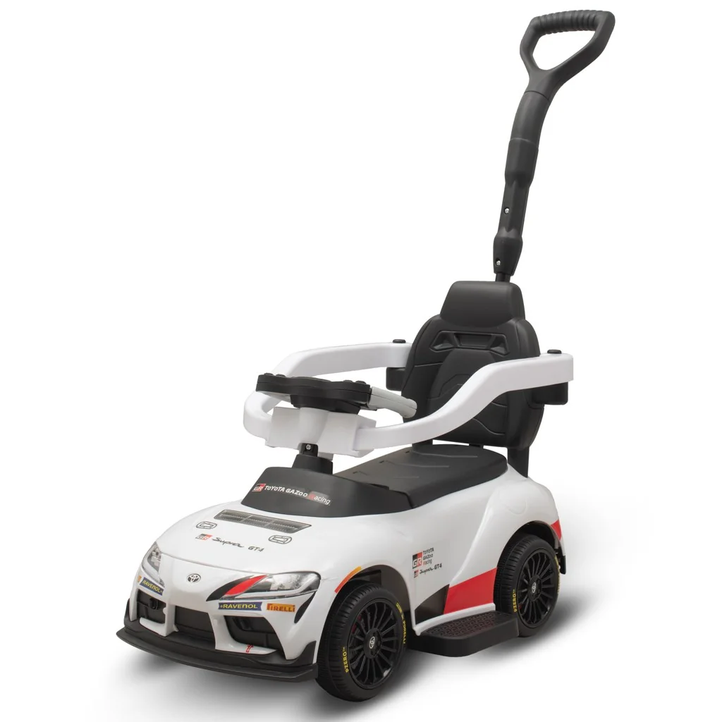 Baby Mix Dětské odrážedlo s vodící tyčí Toyota GR Supra GT4  bílé