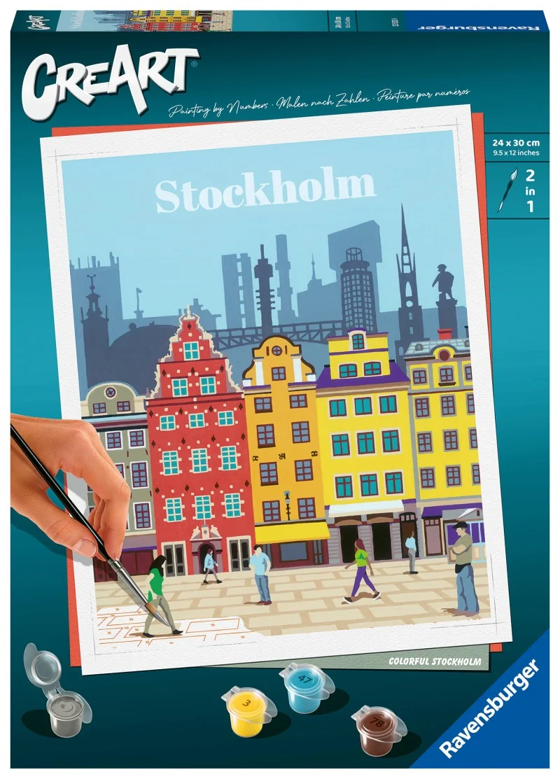 Ravensburger Malování podle čísel Trendy města: Stockholm