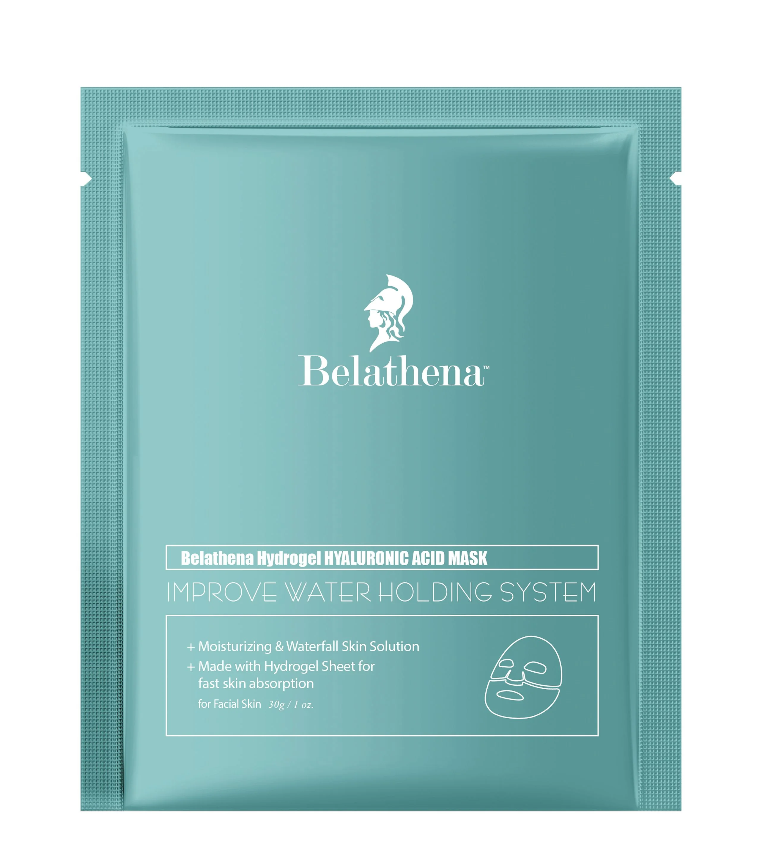 Belathena s Beta-Glukanem + zvýšený obsah Hyaluronové kyseliny hydrogelová maska 4 ks