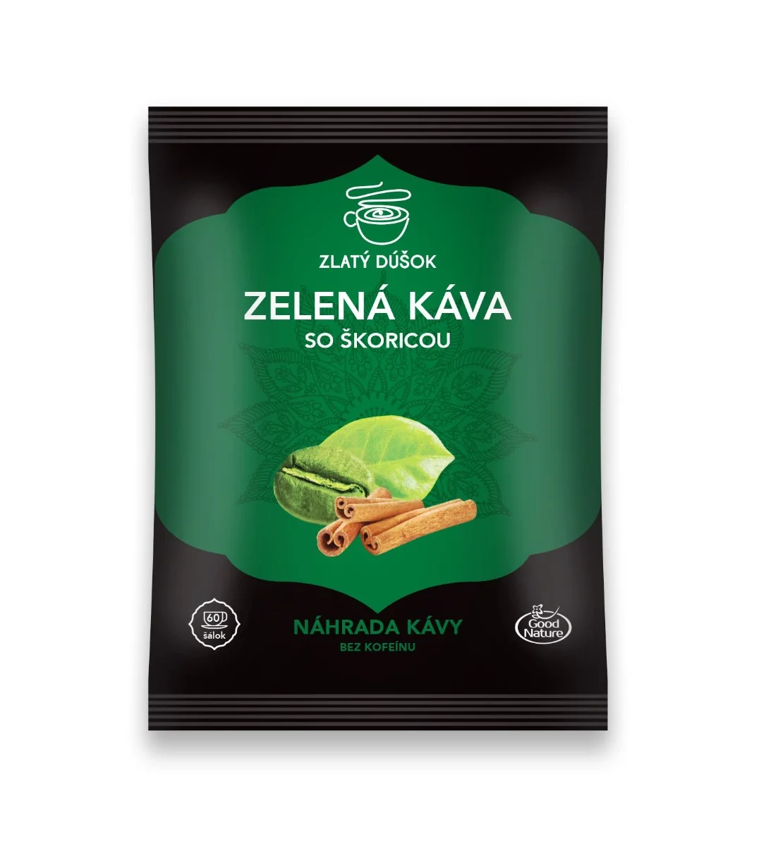 Good Nature Zlatý doušek Zelená káva se skořicí instantní kávovinový nápoj 100 g