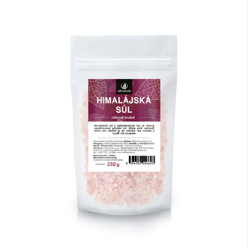 Allnature Himalájská sůl růžová hrubá 250 g