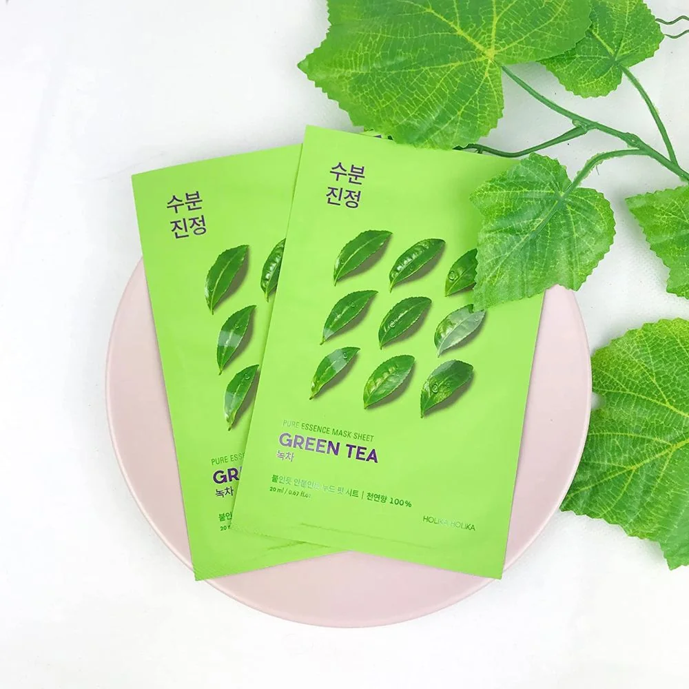 Holika Holika Pure Essence Green Tea pečující plátýnková maska 23 ml