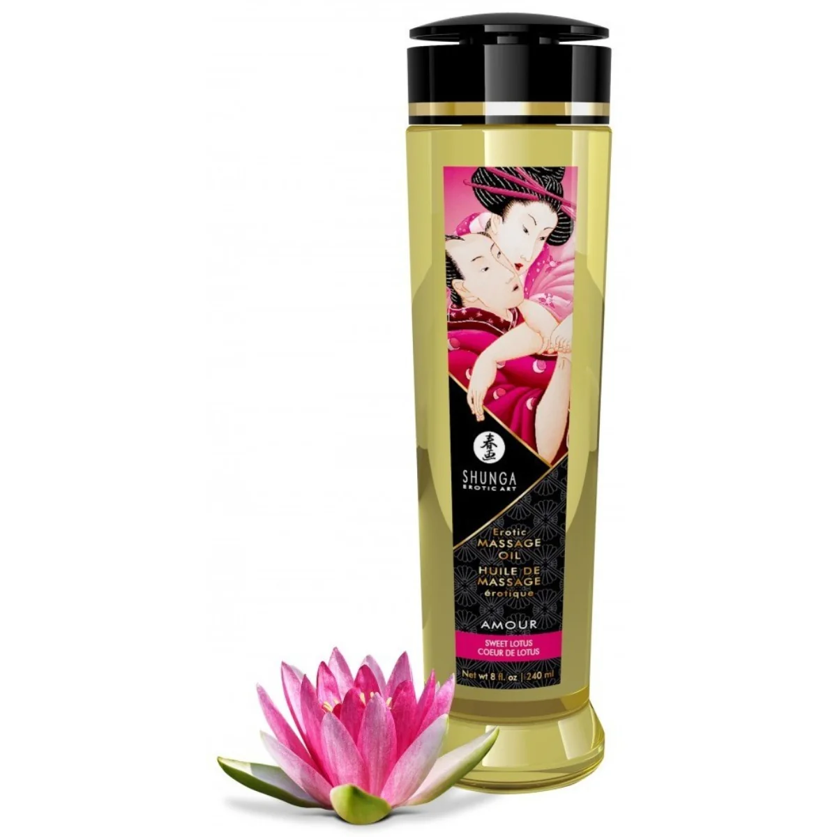 Shunga Amour masážní olej lotos (240 ml)