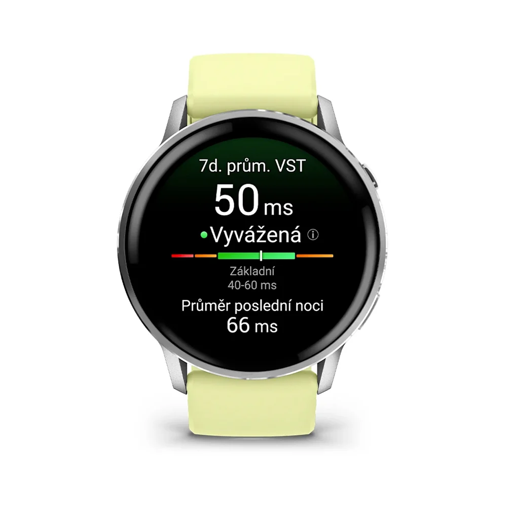 Garmin Venu 4 45 mm chytré hodinky Silver/Citron Silicon