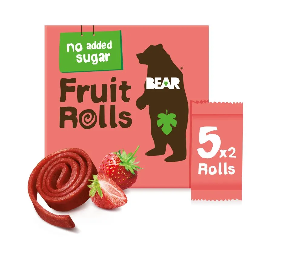 BEAR Fruit Rolls jahoda ovocné rolované plátky 5x20 g