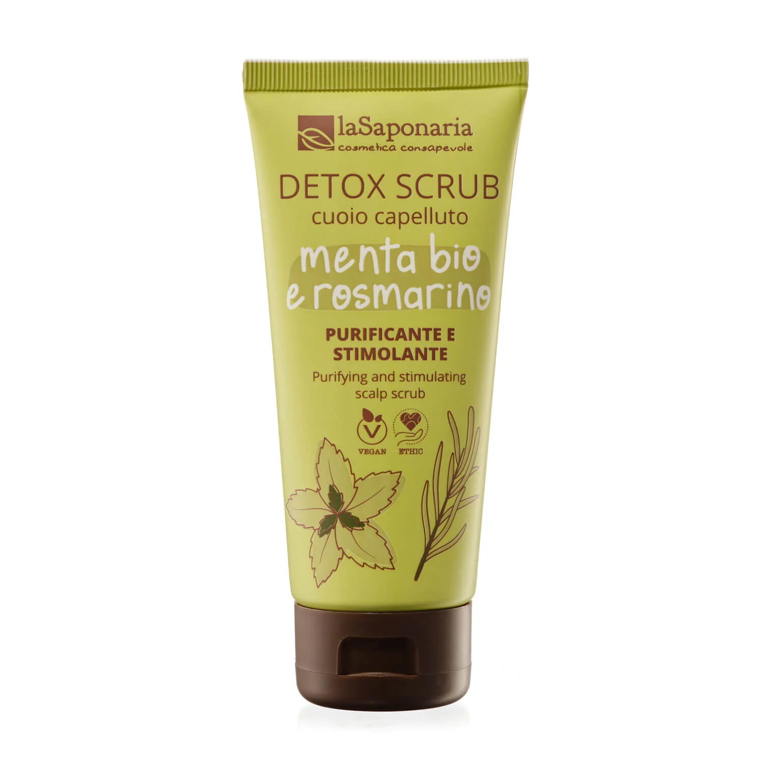 laSaponaria Detoxikační peeling na pokožku hlavy s mátou a rozmarýnem 100 ml