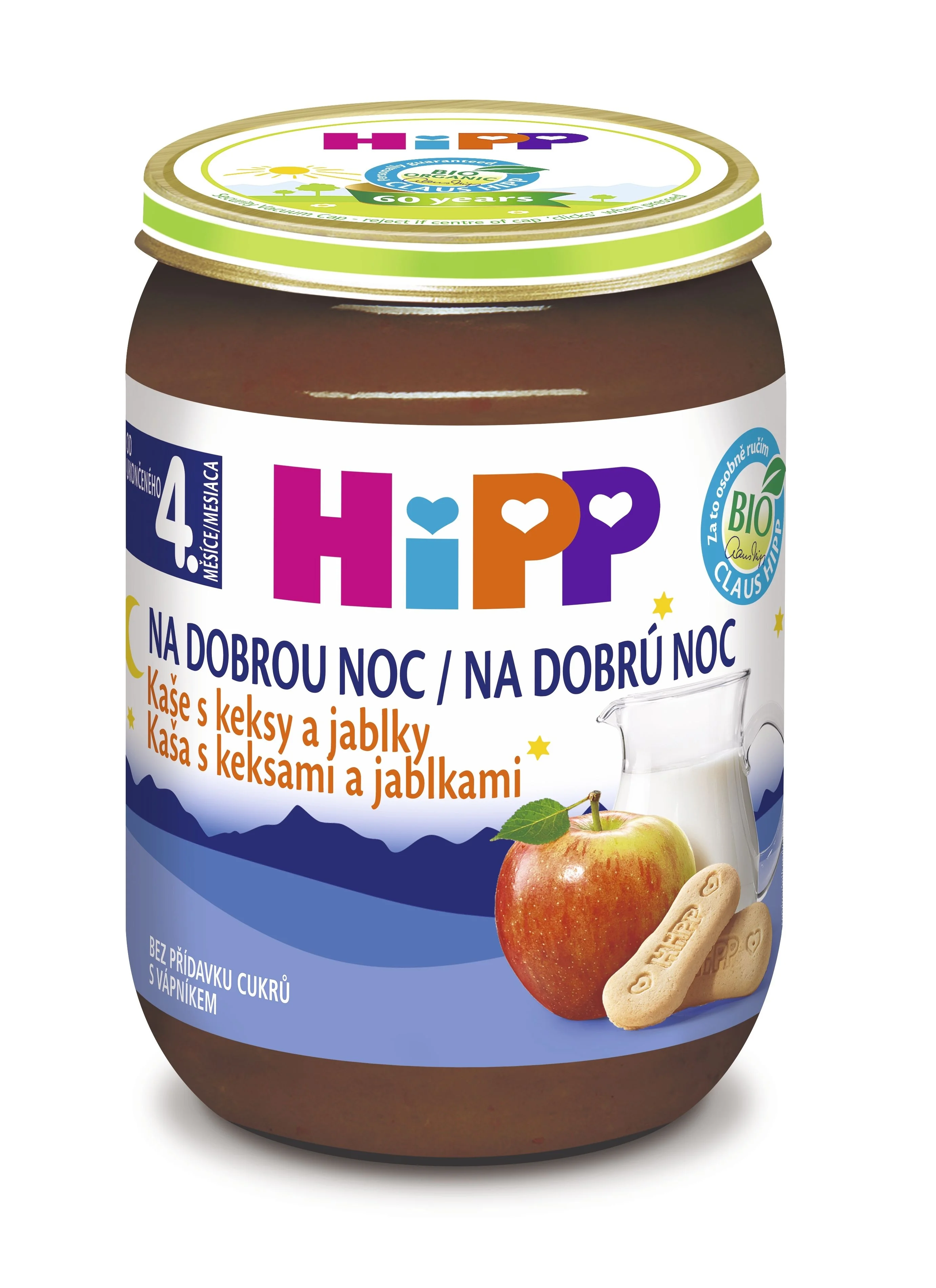 HiPP BIO Kaše na dobrou noc s keksy a jablky 190g