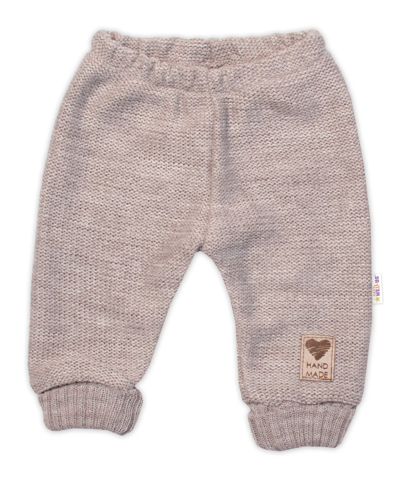 Baby Nellys Pletené kojenecké kalhoty, béžové, 80/86 