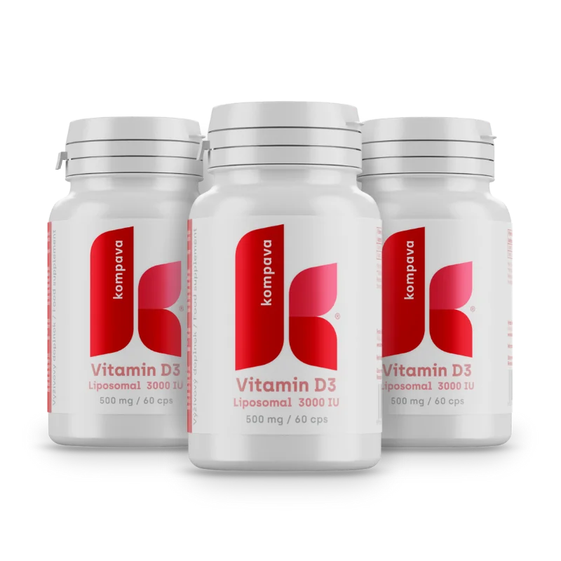 KOMPAVA Lipozomální Vitamín D3 - 60 kapslí 