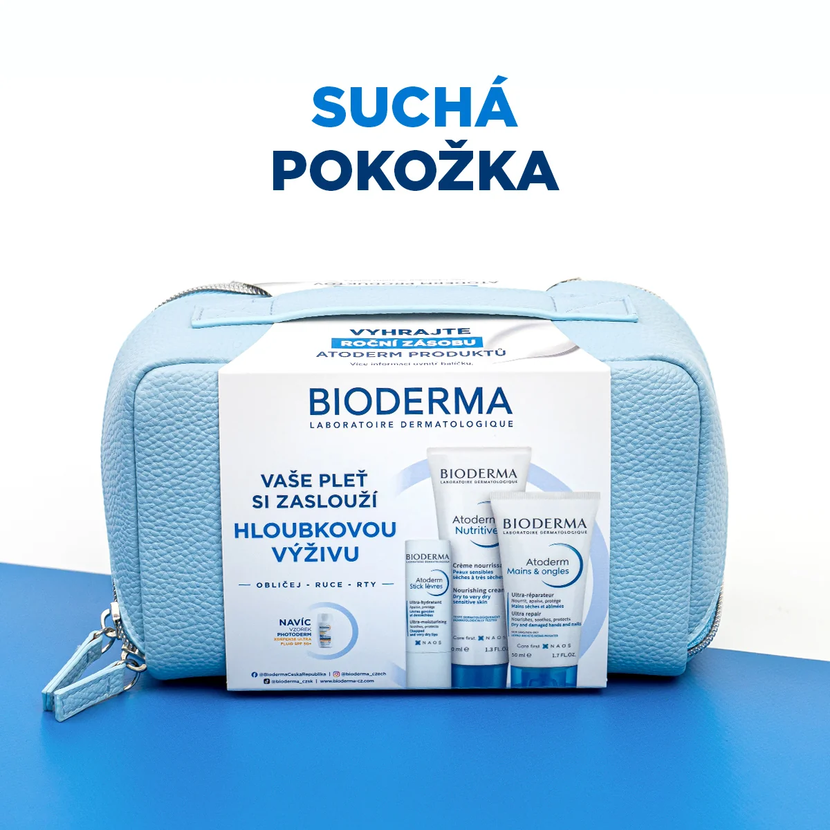 BIODERMA dárkový balíček na suchou pokožku 3 ks