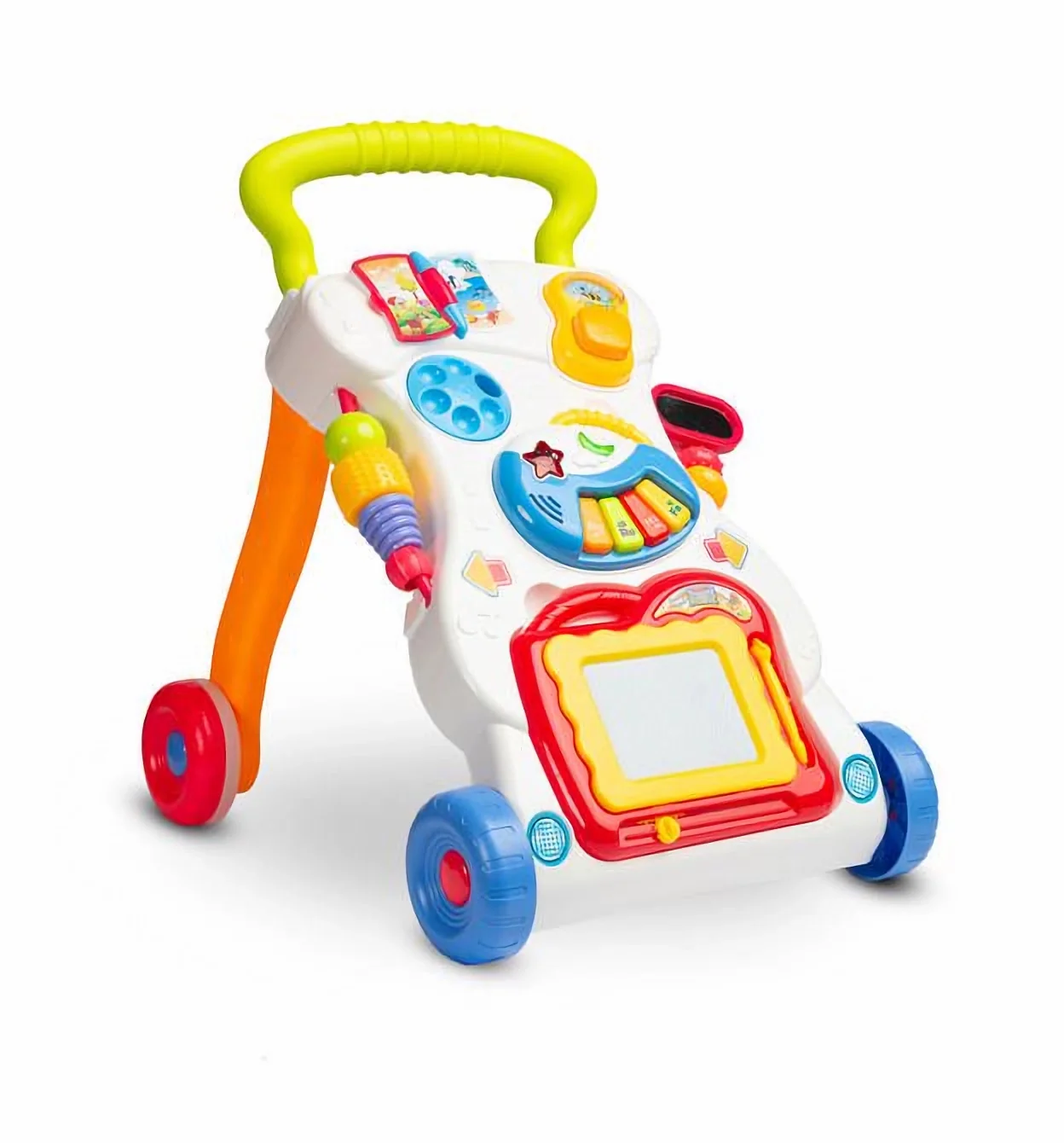 Toyz Dětské interaktivní chodítko, stoleček se zvuky, duhové