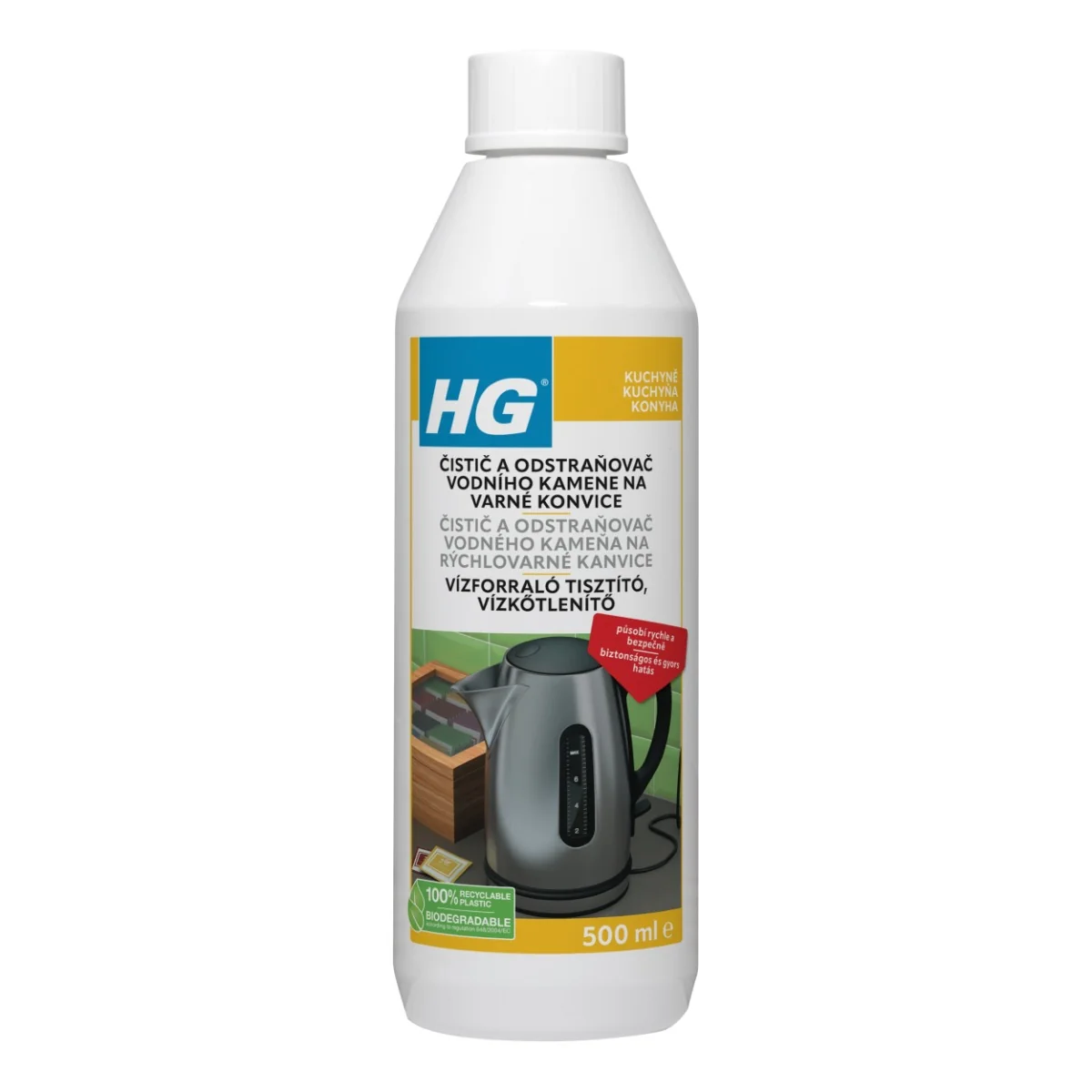 HG Čistič a odstraňovač vodního kamene na varné konvice 500 ml