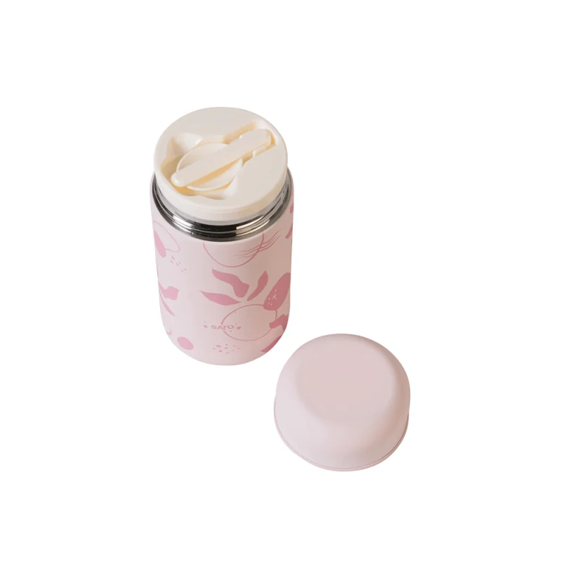 Saro Baby nerezová termoska na jídlo 500ml Pink