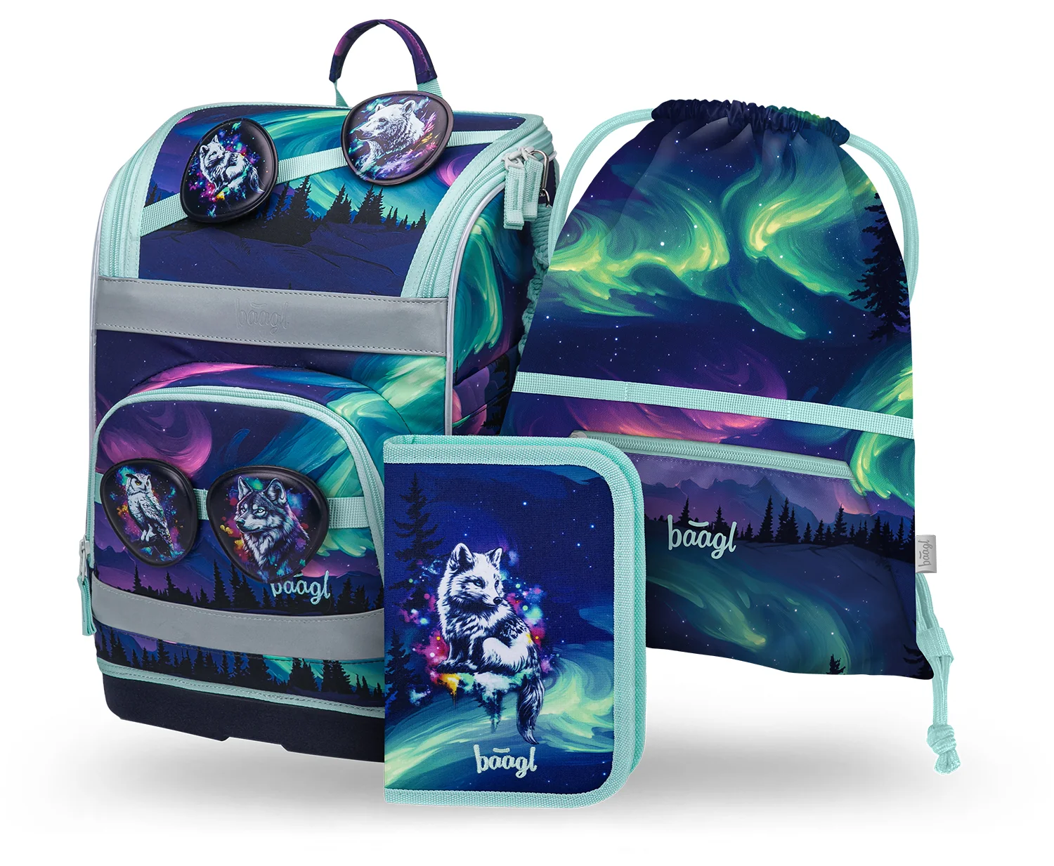 Baagl Školní set Zippy Plus Aurora