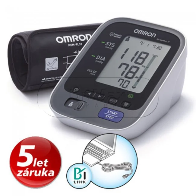Tonometr OMRON M6 Comfort IT s USB připojením na internet
