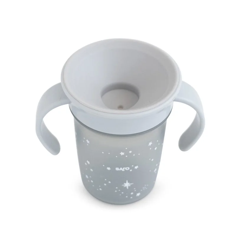 Saro Baby tréninkový hrníček 360° Grey