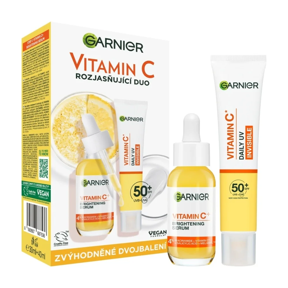 Garnier Vitamin C Brightening Duo sérum + UV fluid SPF 50+ 30+40 ml duopack