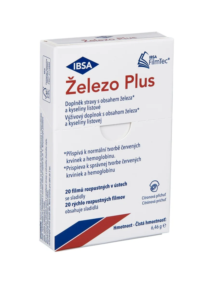 IBSA Železo Plus filmy rozpustné v ústech 20 ks | Dr. Max Lékárna