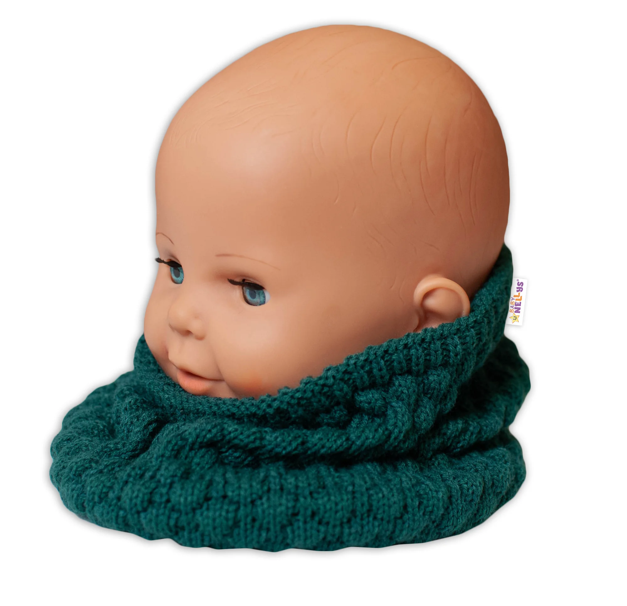 Baby Nellys Pletený nákrčník/komínek - zelený