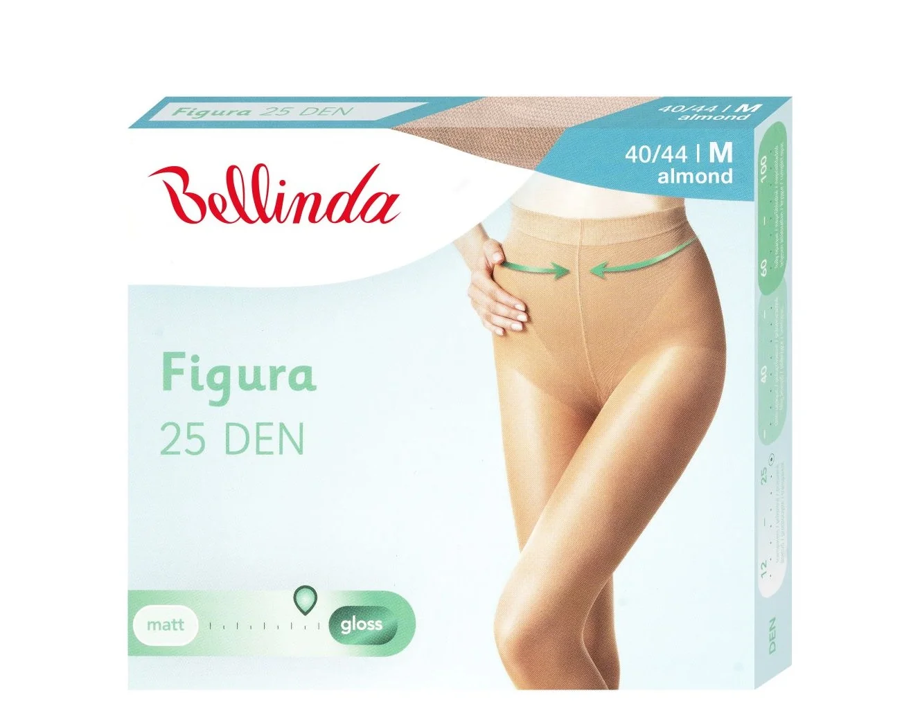 Bellinda Figura 25 DEN vel. M stahovací punčochové kalhoty tělové