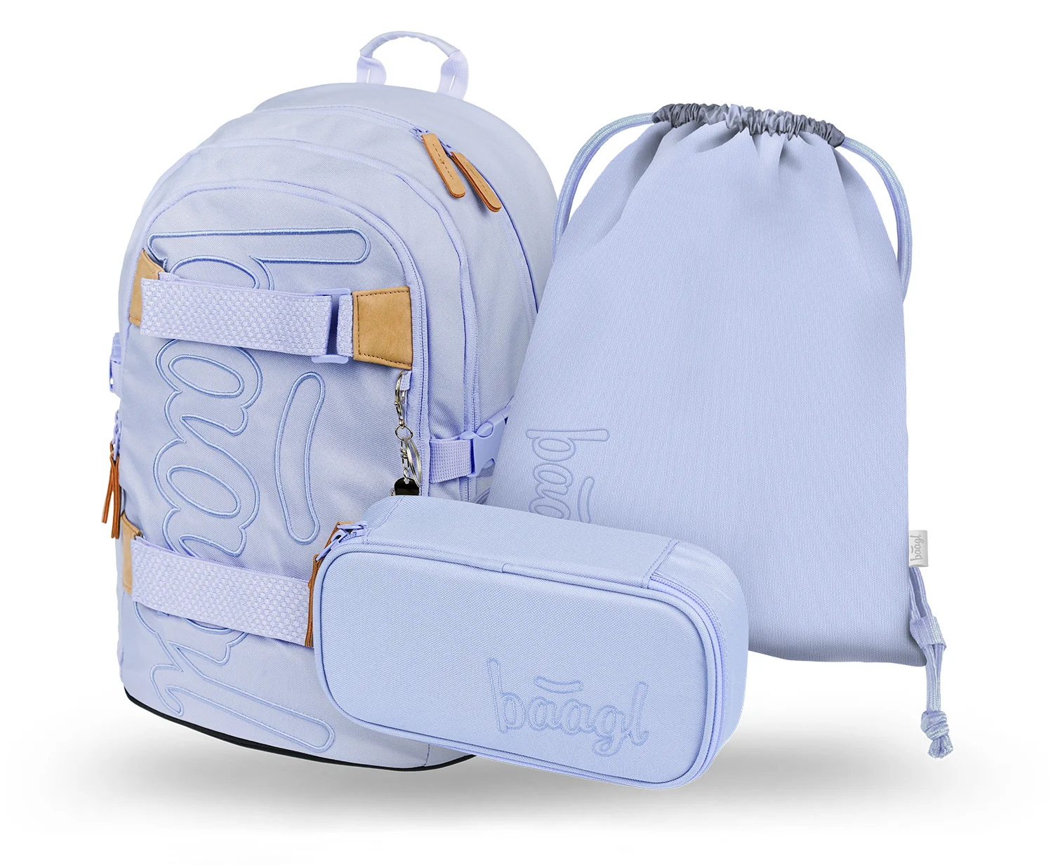 Baagl 3 SET Skate Lilac: batoh, penál, sáček