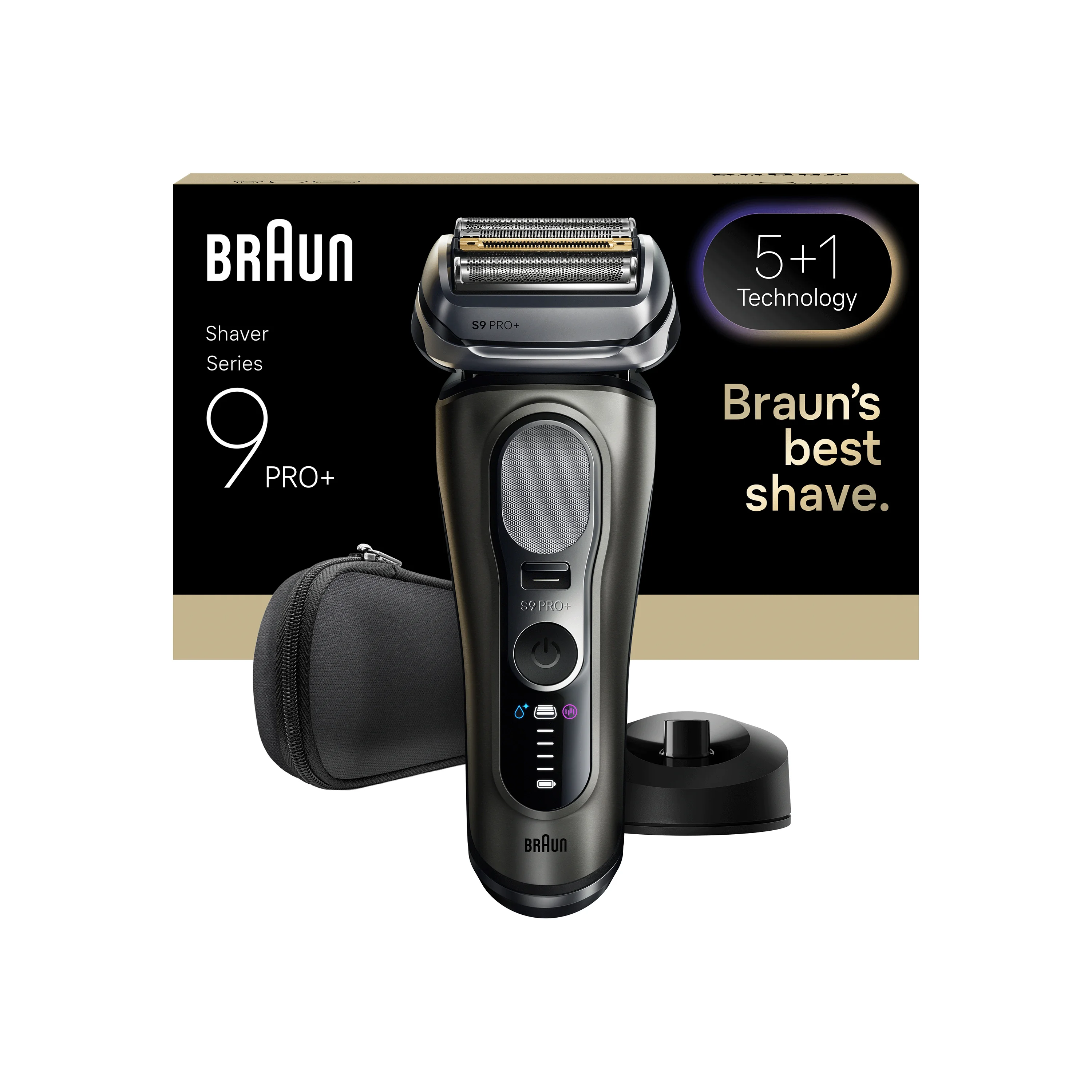 Braun Series 9 PRO+ 9615S elektrický holicí strojek + nabíjecí stojánek tmavě šedý