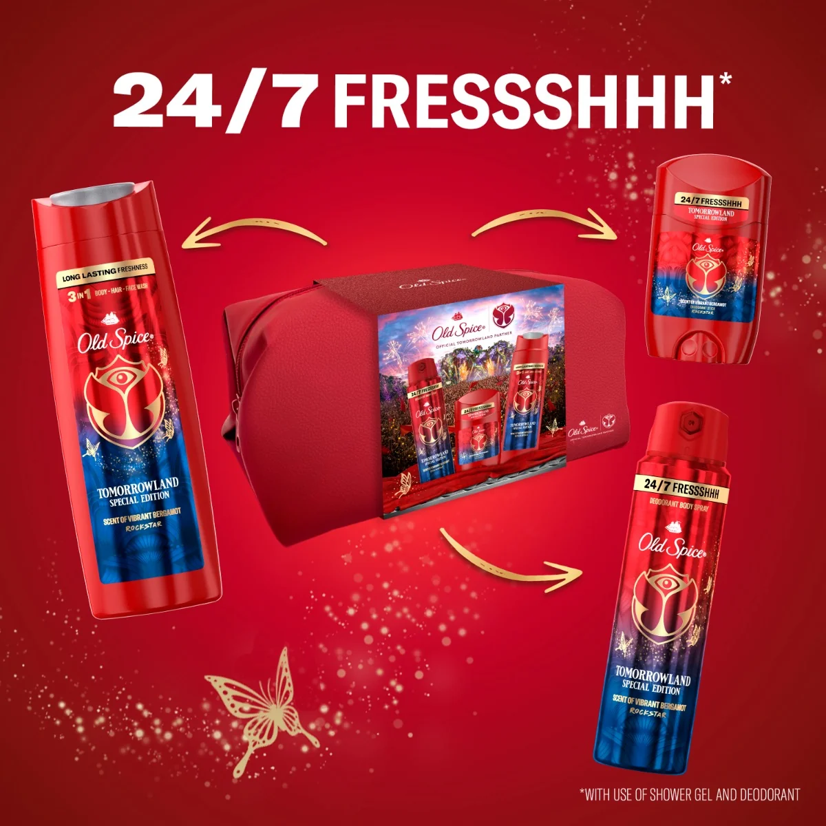 Old Spice Xmass sada Tomorrowland deodoranty a sprchový gel 3 ks
