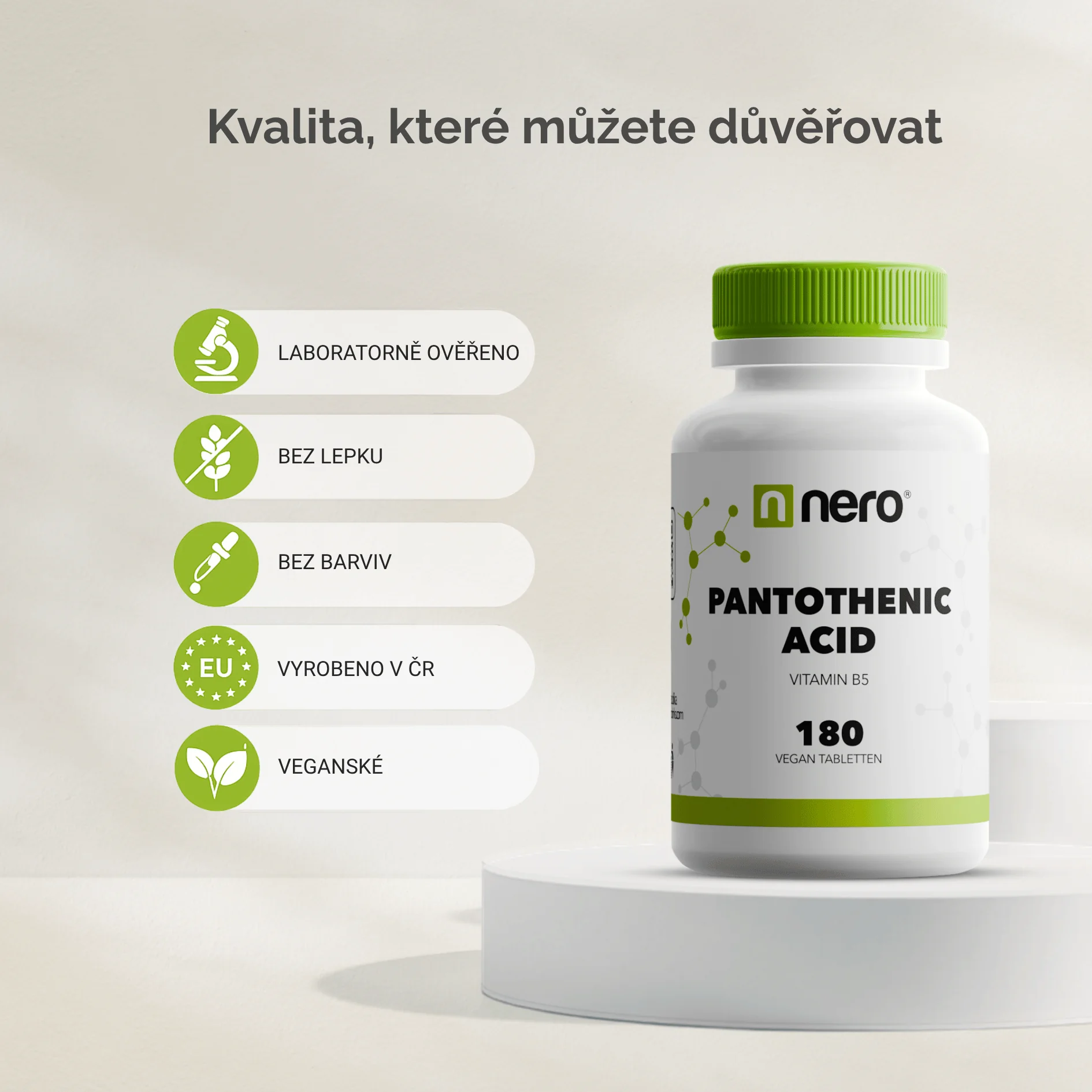 NERO Vitamin B5 Pantothenic acid Premium 180 tablet