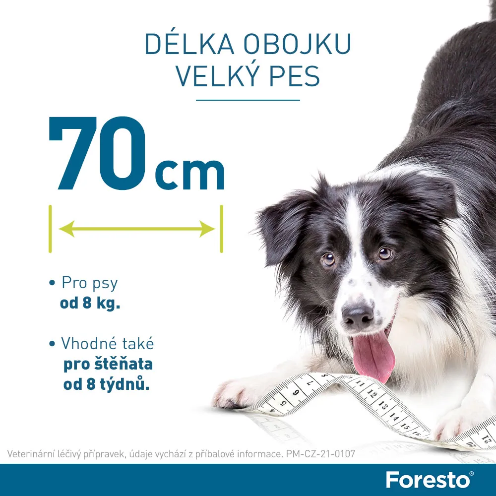 Foresto 4,50 g + 2,03 g obojek pro psy nad 8 kg 70 cm 1 ks