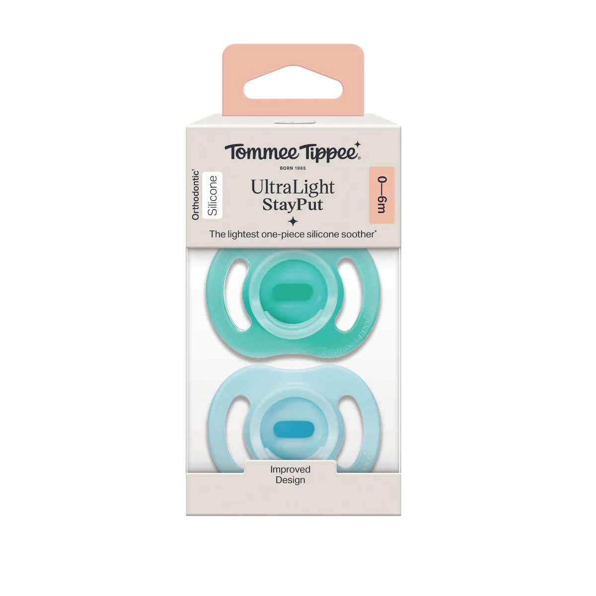 Tommee Tippee Silikonový dudlík Ultra Light 0-6m 2 ks více barevných variant
