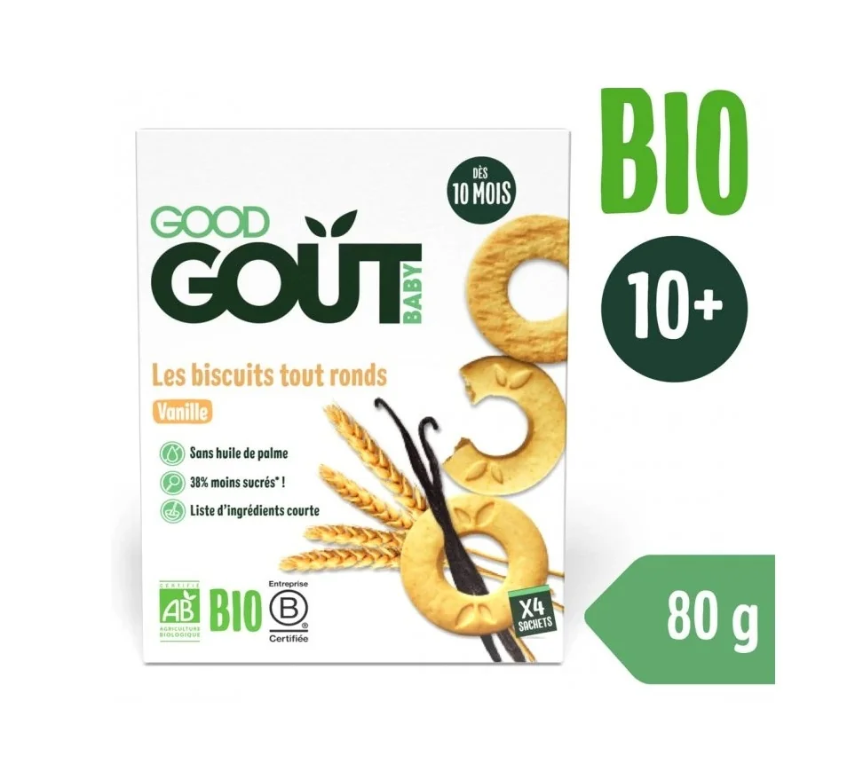 Good Gout BIO Vanilková kolečka 10m+ 80 g