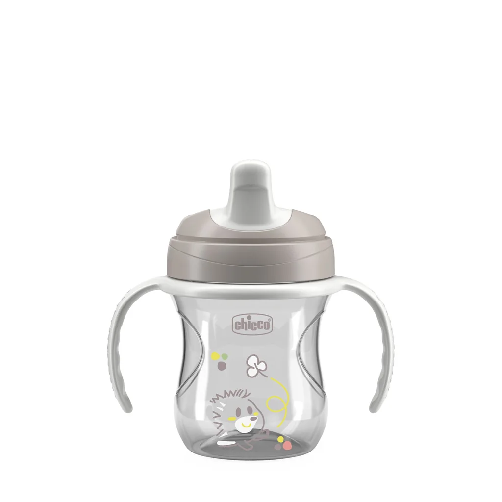 Chicco Hrneček Training s držadly 6m+ 200 ml grey