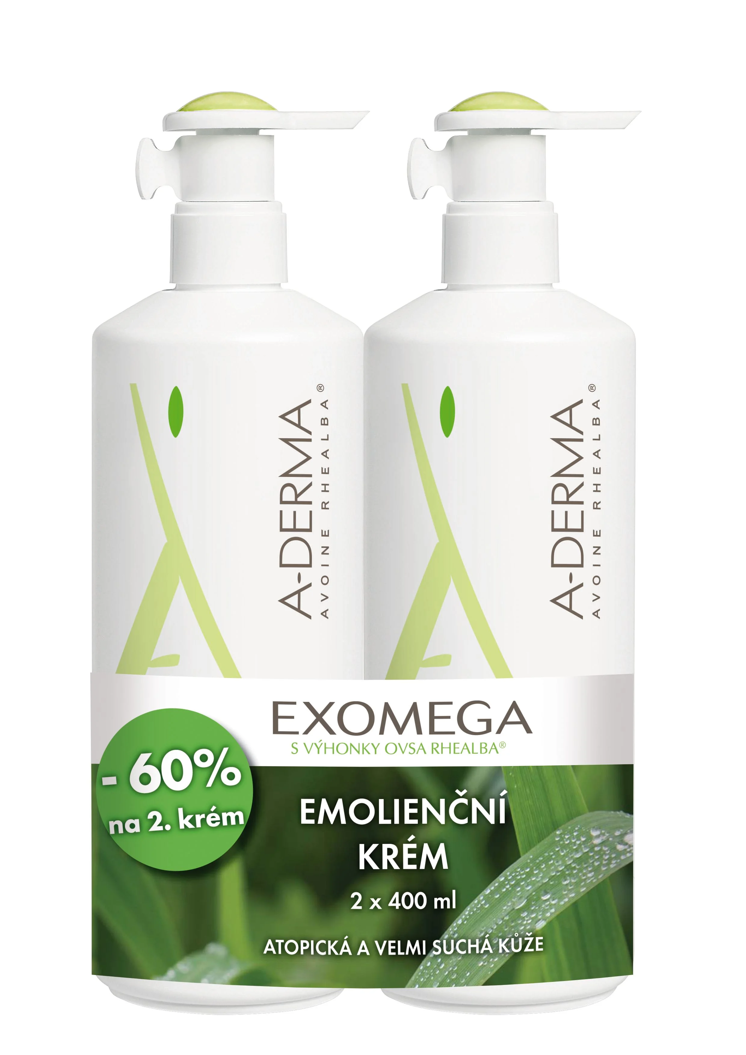 A-DERMA Exomega emolienční krém 2x400ml