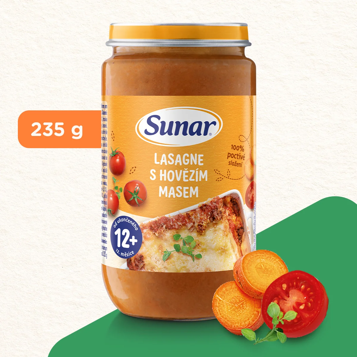 Sunar Příkrm Lasagne s hovězím masem 12m+ 235 g