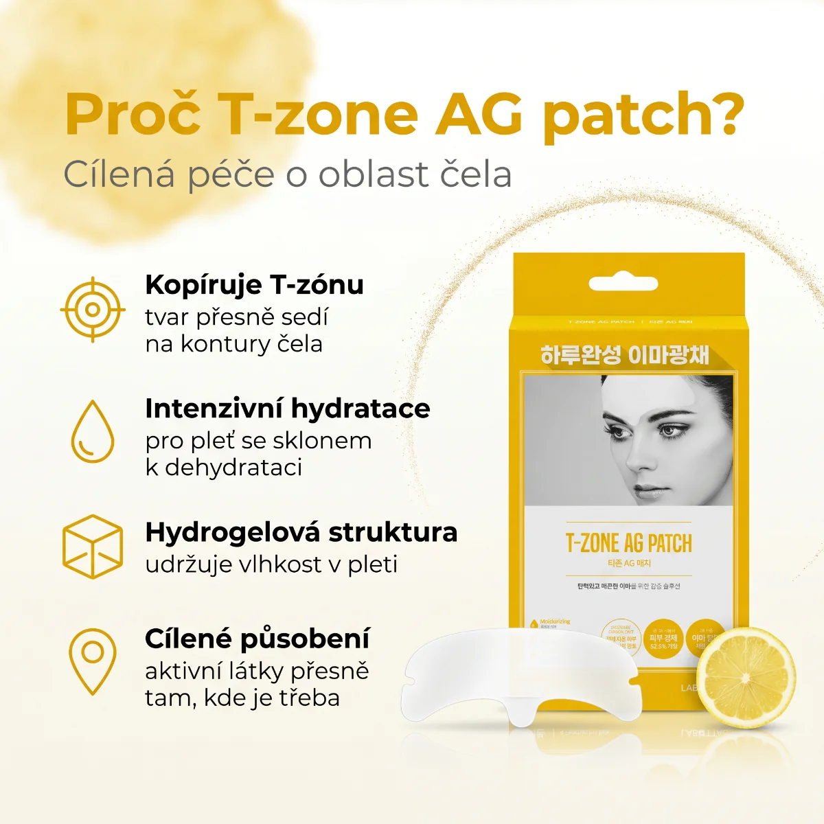 Wooshin Labottach Hydrogelové náplasti na oblast T-zóny 2 ks
