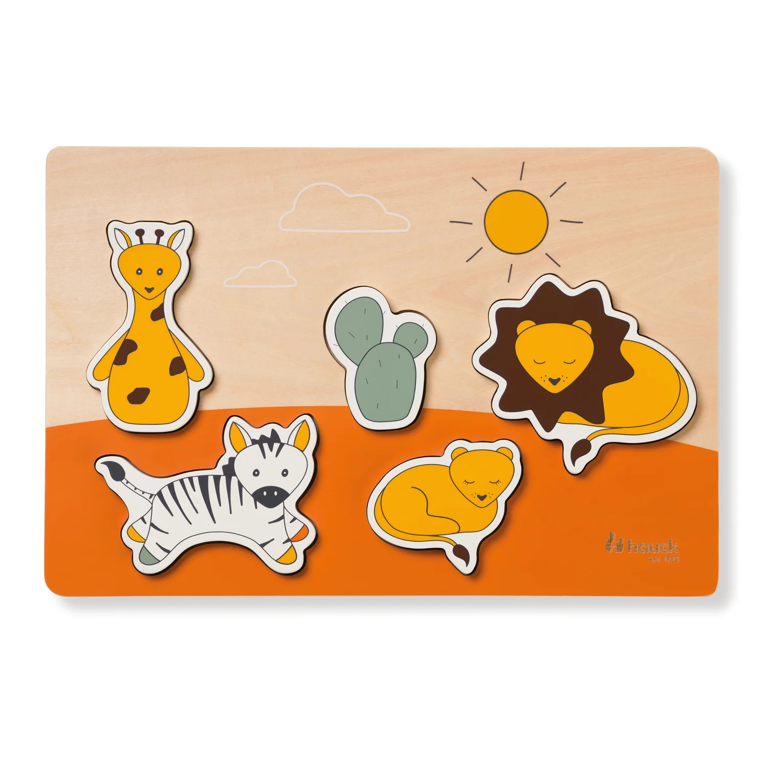 Hauck dřevěné Puzzle vkládací Puzzle N Fit Safari