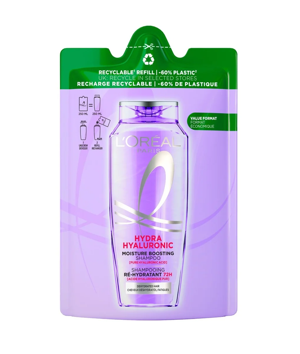 Loréal Paris Elseve Hyaluron Plump šampon náhradní náplň 250 ml