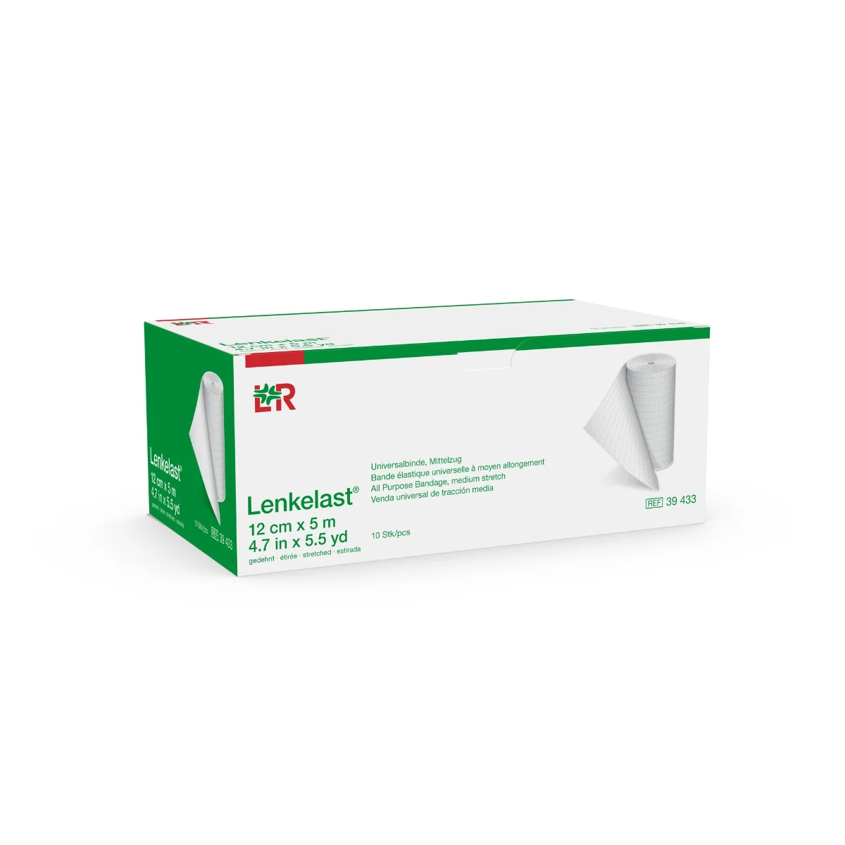 Lenkelast Elastické univerzální obinadlo 12 cm x 5 m střední tah 1 ks