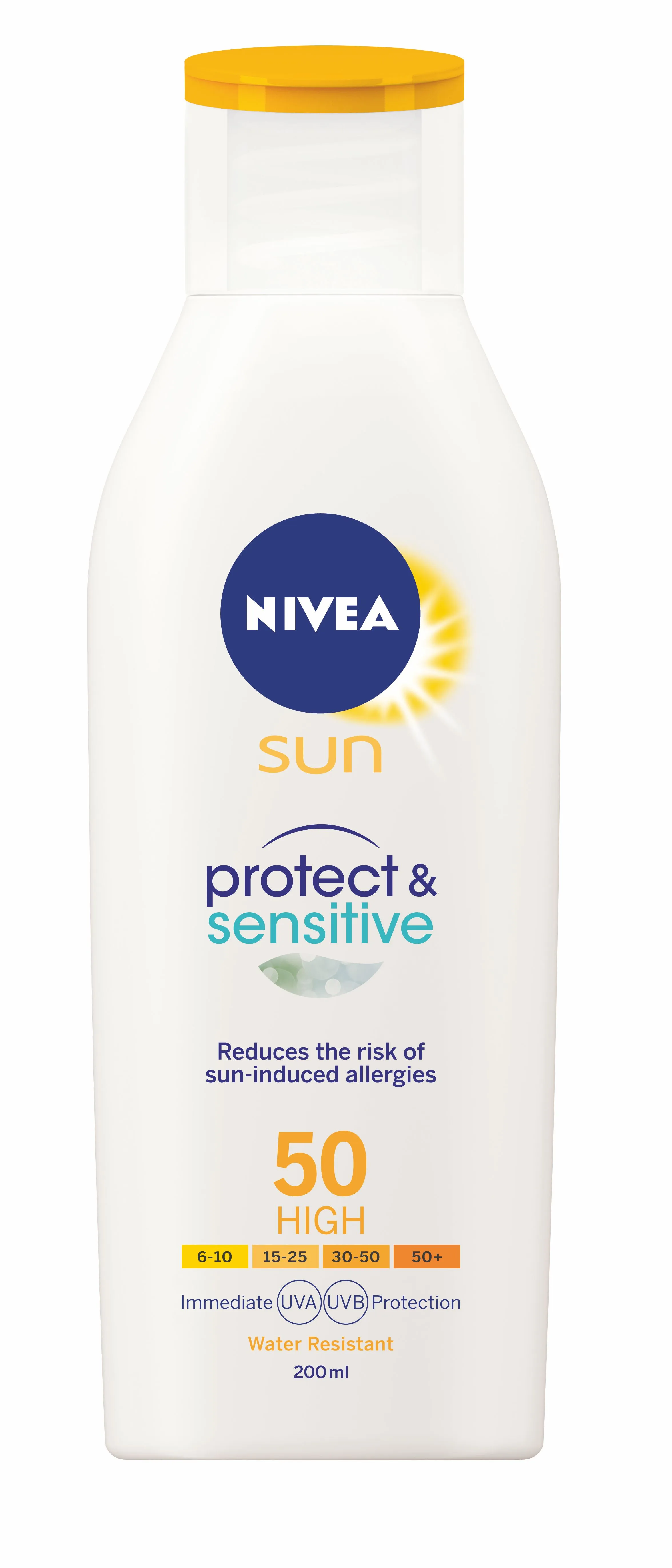 NIVEA SUN Mléko na opalování Sensitive OF50 200ml
