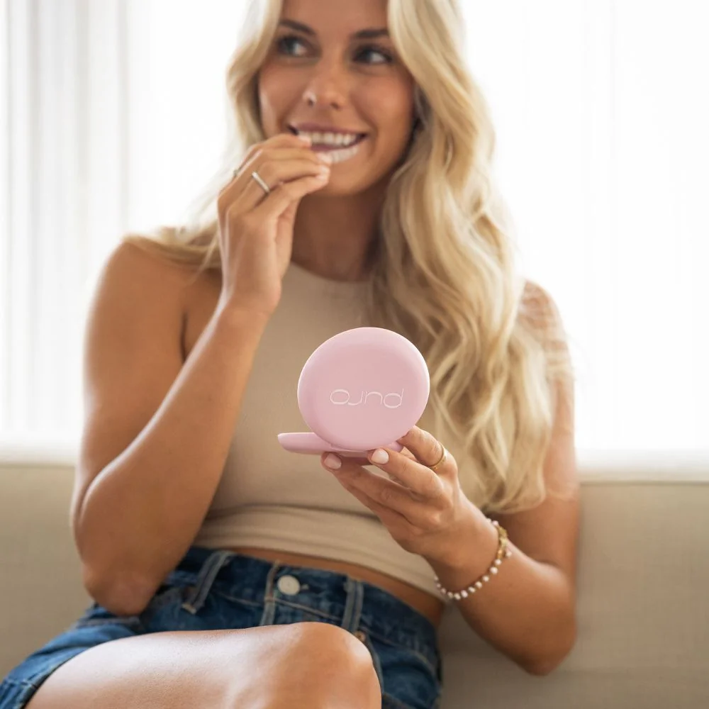 PURO ON-THE-GO cestovní pouzdro na neviditelná rovnátka 1 ks růžové