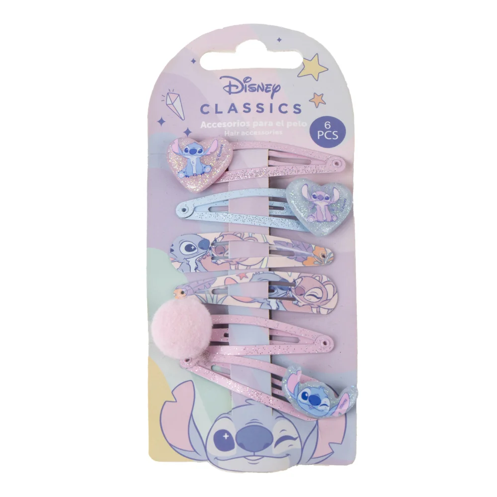 Cerdá Sada kovových sponek Stitch 6 ks