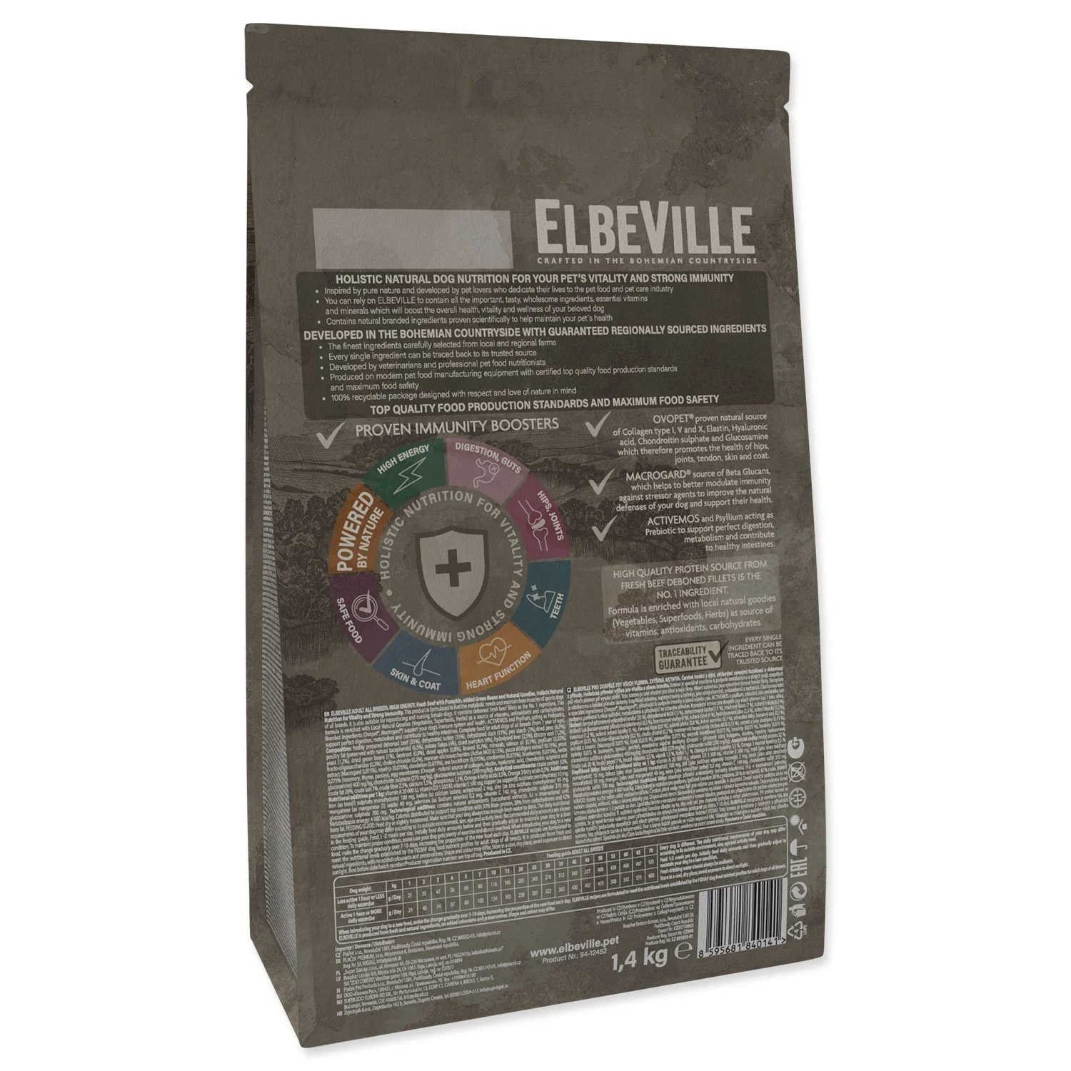 ELBEVILLE Krmivo Adult All Breeds High Energy Fresh Beef 1,4kg