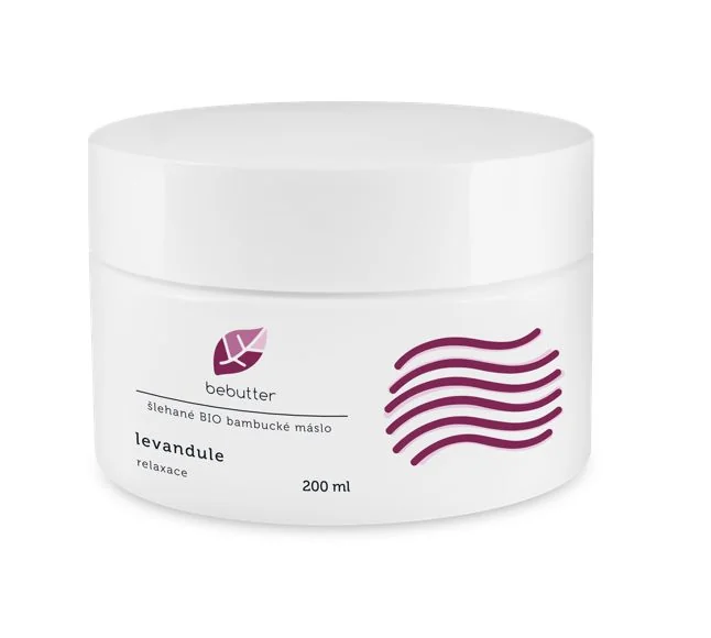 Bebutter Šlehané BIO bambucké máslo levandule 200 ml